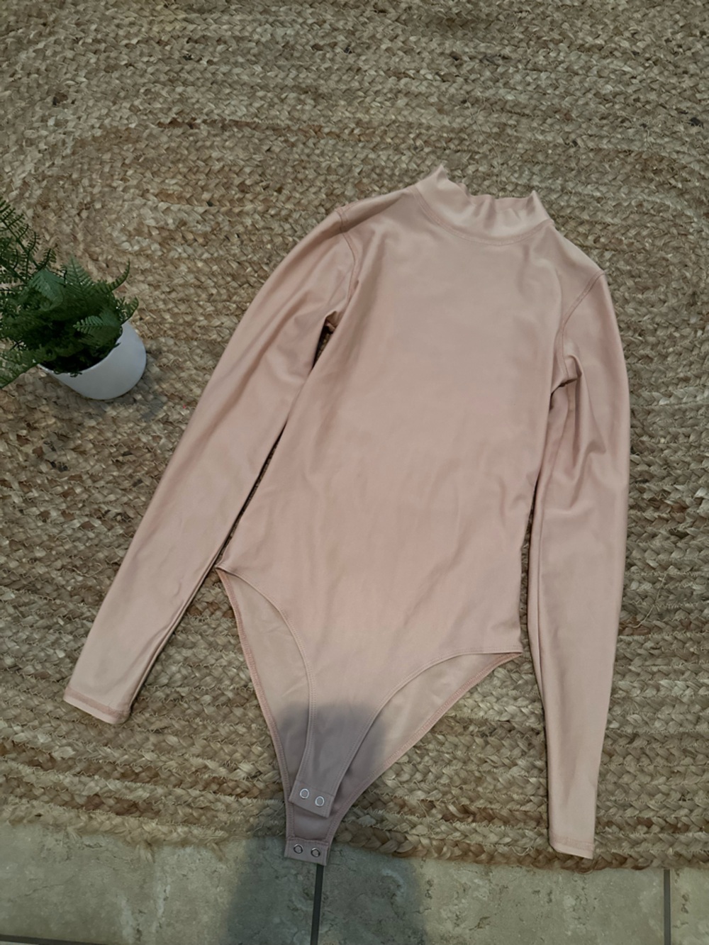 NUDE HIGH NECK BODYSUIT